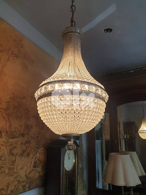 original czech signed pear shaped cahndelier 0