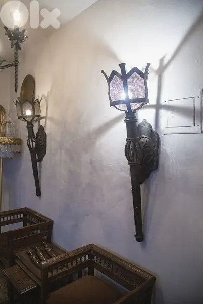 2 large size wall lights