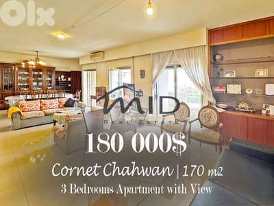 Cornet Chahwan | Good Building Condition | 3 Bedrooms | 2 Balconies