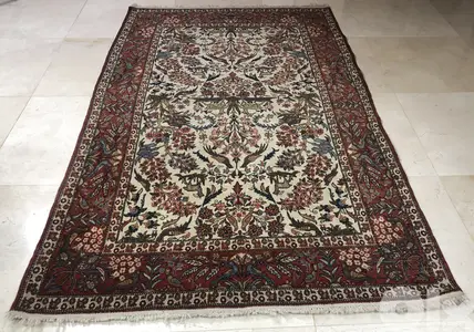 Handknotted Persian Qum carpet