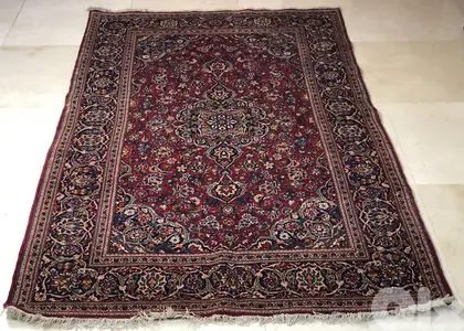 Handknotted Persian Qazvin Wool and cotton carpet