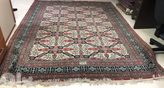 Handknotted Persian Qum carpet