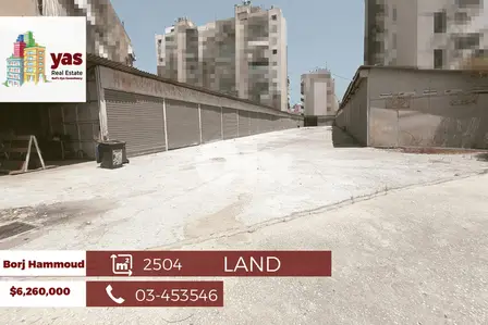 Bourj Hammoud 2504m2 | Land | Warehouse 200m2| Zone 80% | AA/EL |