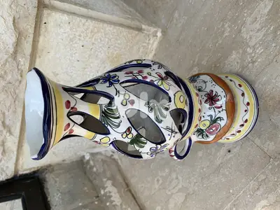 Portuguese Vase and Candkestick
