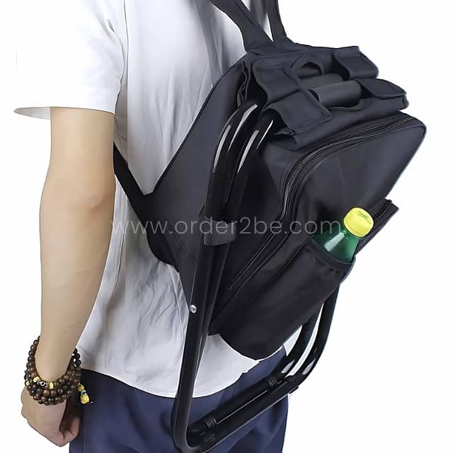 Portable Backpack Chair – Fold-Out Seat & Cooler for Camping (150 kg) 4