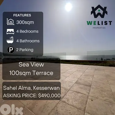 300sqm Duplex Apartment for sale in Sahel Alma - Jounieh, Kesserwan
