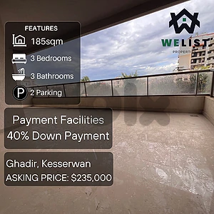185sqm Apartment for sale in Ghadir - Jounieh   REF: MA25JSG185235