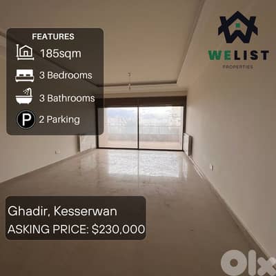 185sqm Apartment for sale in Ghadir - Jounieh  REF: MA25JSG185230