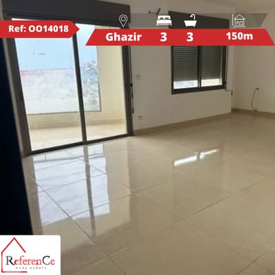 Prime location apartment in Ghazir شقة بموقع مميز في غزير