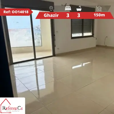 Prime location apartment in Ghazir شقة بموقع مميز في غزير