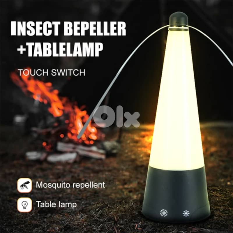 2-in-1 Insect Repeller & LED Table Lamp Touch Control, Dual Lighting 0