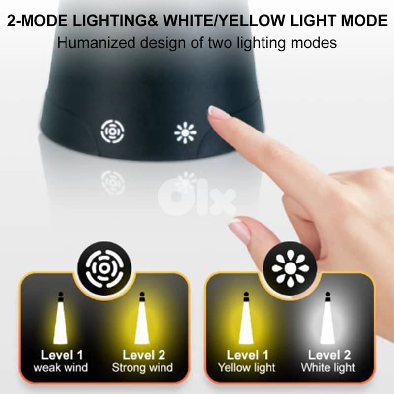 2-in-1 Insect Repeller & LED Table Lamp Touch Control, Dual Lighting 4