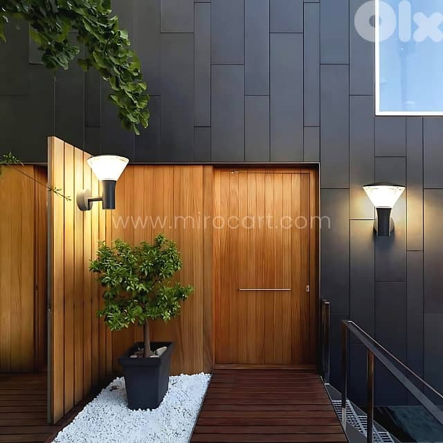 Modern Outdoor Wall Light – Warm Garden Glow & Waterproof Aluminum 1