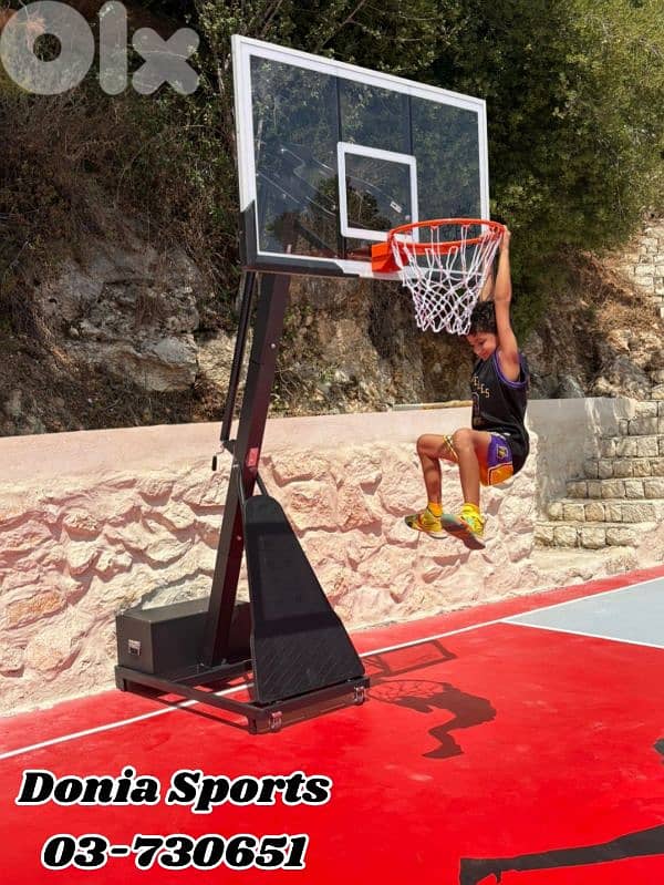 499$ for movable basketball hoop Backboard easy slam dunk 0