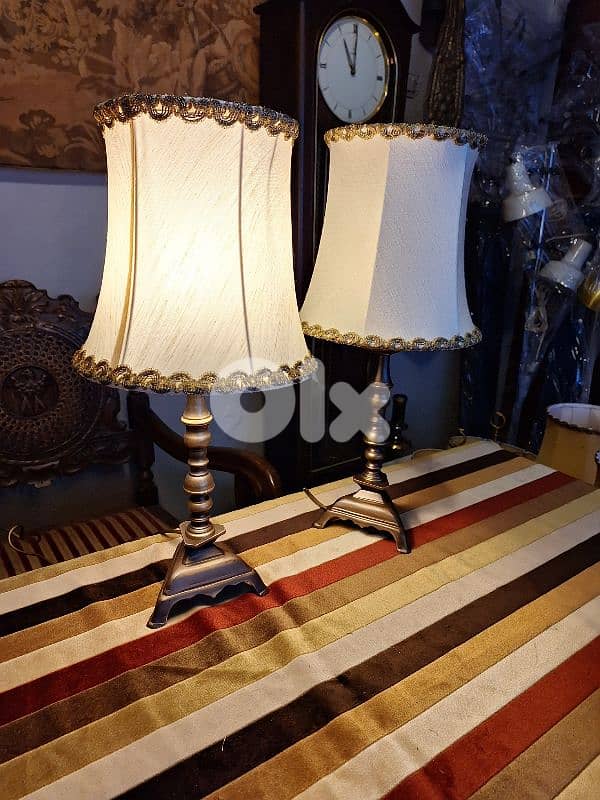 2 italian brass lamps 0