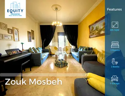 210 SQM Apartment With Terrace For Sale In Zouk Mosbeh #RK185725