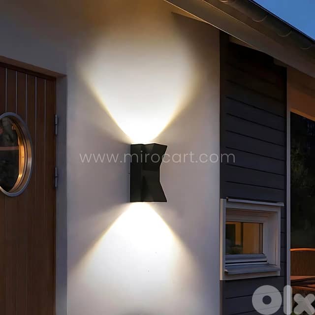 Modern Up & Down Wall Light – Warm LED, IP65 for Garden & Patio 2