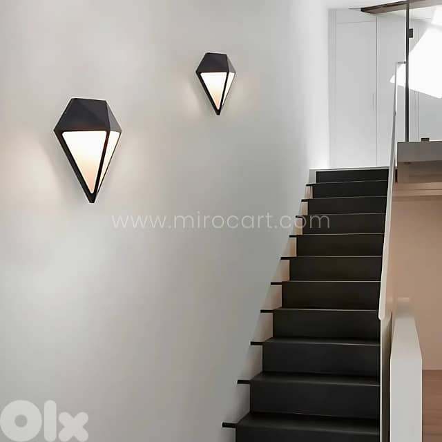 Diamond Wall Light – IP65 Waterproof with Warm Glow for Indoors & Out 0