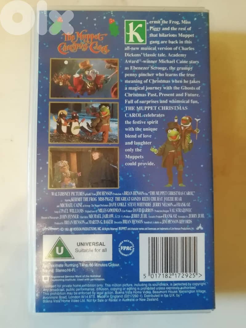The Muppet Christmas Carol & muppets from space VHSs 2