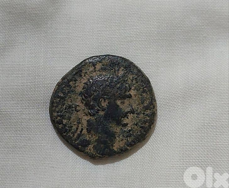Ancient Roman Bronze SC coin for Emperor Hadrian year 117 AD 0