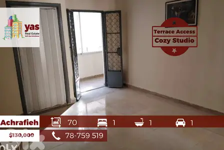 Achrafieh/Saydeh 70m2 | Cozy Flat | Prime Location | Terrace Access|PA