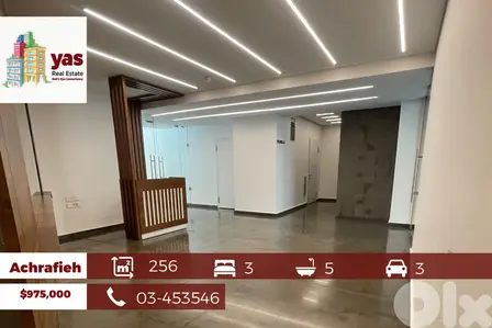 Achrafieh 256m2 | 130m2 Rooftop | Luxury | Brand New | Open View| PA |