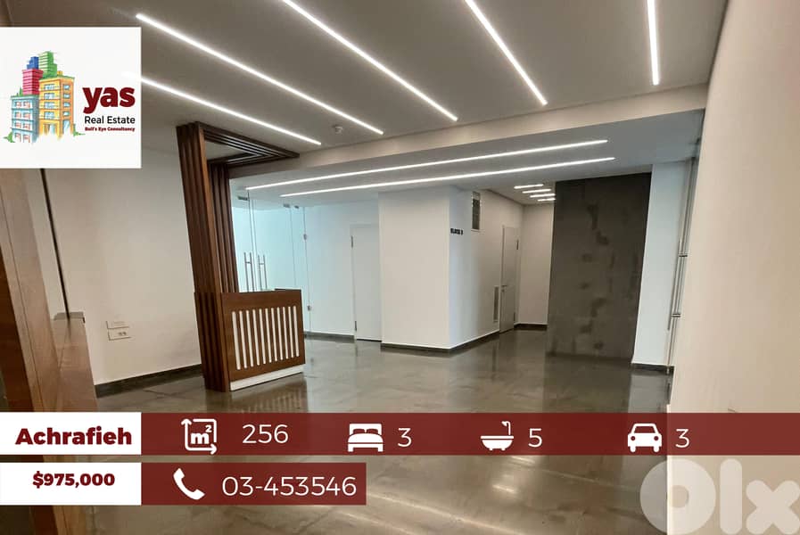 Achrafieh 256m2 | 130m2 Rooftop | Luxury | Brand New | Open View| PA | 0