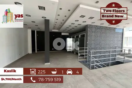 Kaslik 225m2 | Brand New Shop | Modern | Perfect Investment | EH