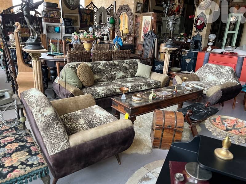 set of 1950s sofa one big 2 single 2