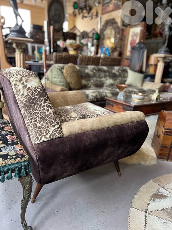 set of 1950s sofa one big 2 single 3