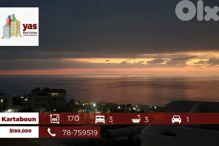 Kartaboun 170m2 | 170m2 Roof | Panoramic Sea View | Prime Location |PA