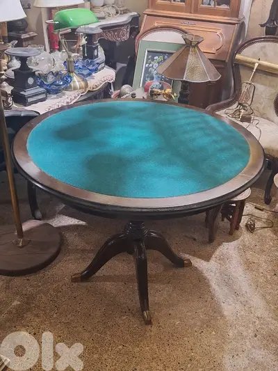 antique english game table