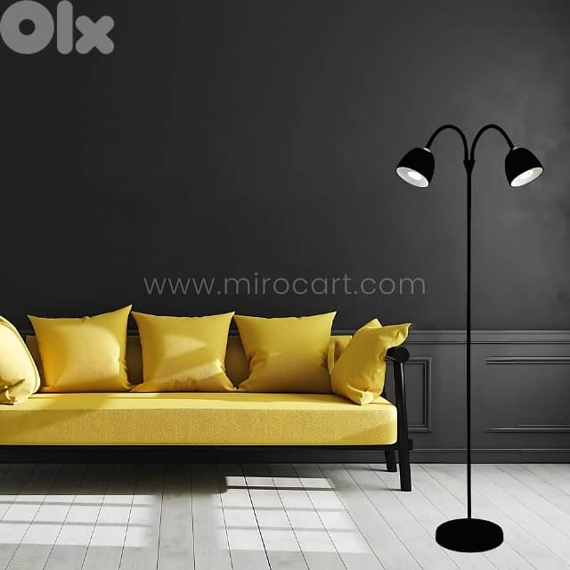 Twin-Head FJORD Floor Lamp – Sleek 140cm Metal Frame, 3 Color Options 3
