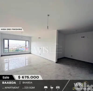 225 SQM Apartment for SALE – Baabda!