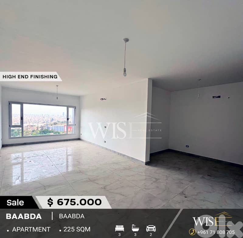 225 SQM Apartment for SALE – Baabda! 0