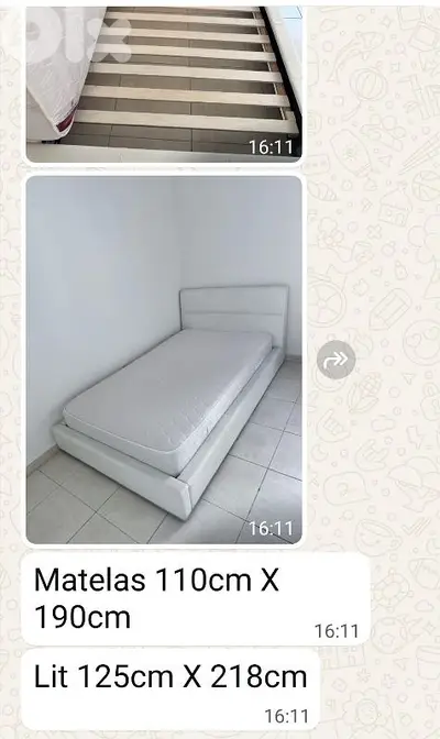 Bed and mattress like new used only 2 times