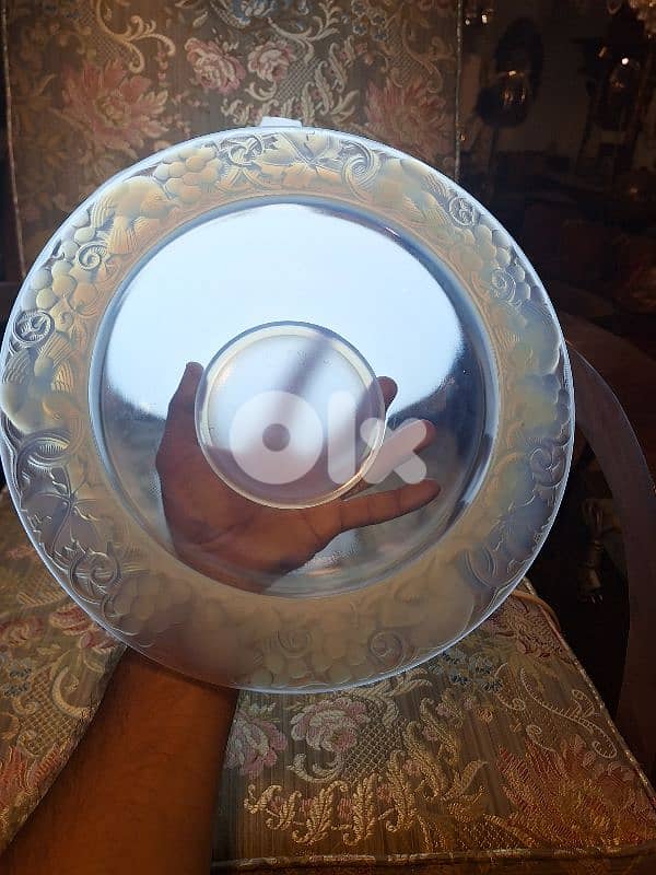 French Art Glass Opalescent Bowl Sign P. D'AVESN Lalique 0