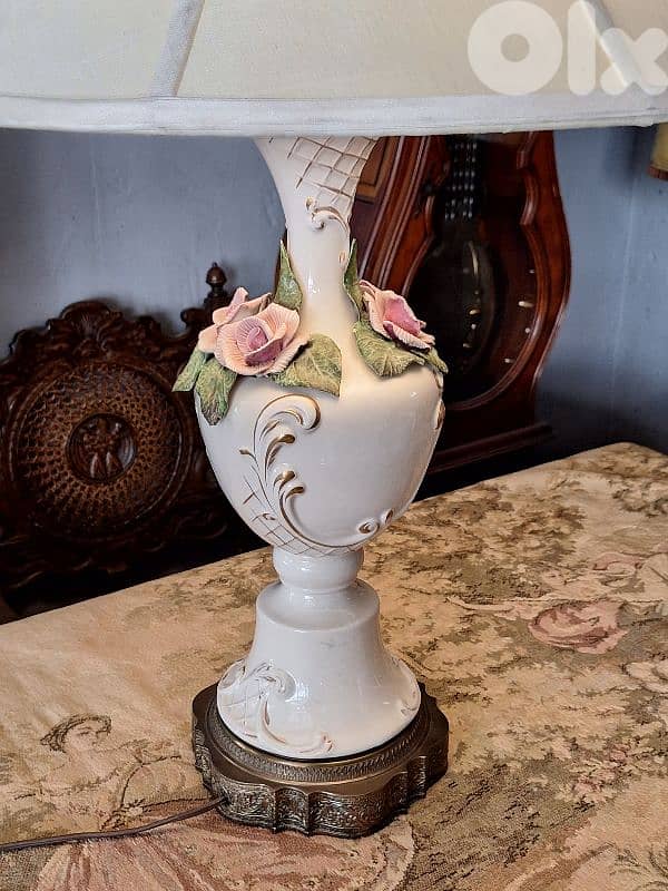 italian porcelain capodimonte lamp 3
