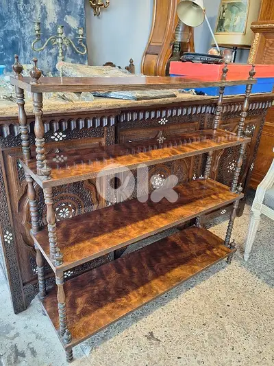antique english wallnut wood stand