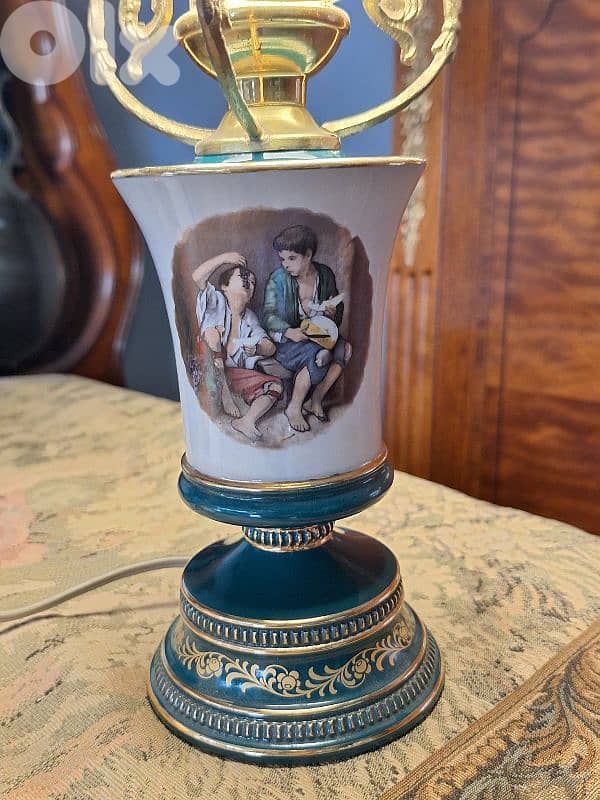 handmade signed porcelain lamp 1