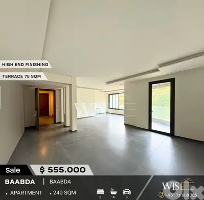 240 SQM Apartment for SALE – Baabda!