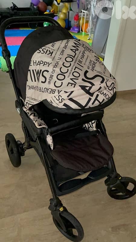 CAM Stroller 6m+ , Portable Carseat with base 0-6m, Diaper Bag 4