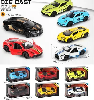 Medium size sports die-cast cars