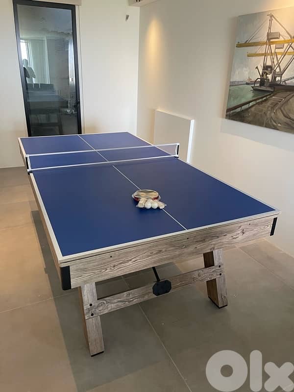 8ft 3-in-1 Billiard, Table Tennis, and Dining Table 6