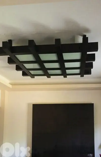 Modern Ceiling wood Chandeliers + wall wood Frame