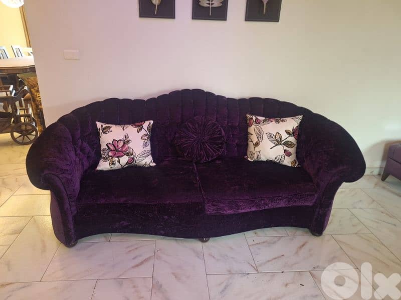 Sofa ,Velvet, purple 0