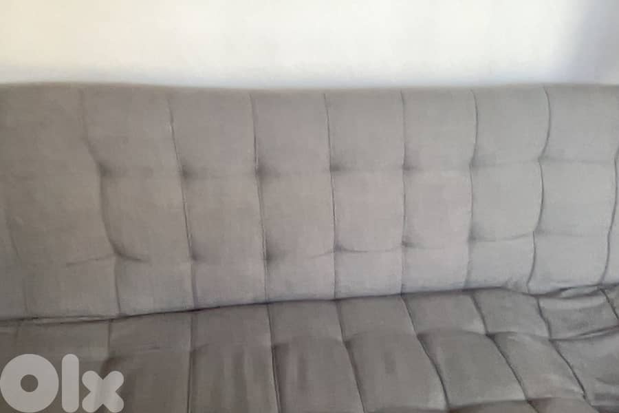 2 Grey Sofa Beds. Retractable Mechanisim. Grey Fabric. 0