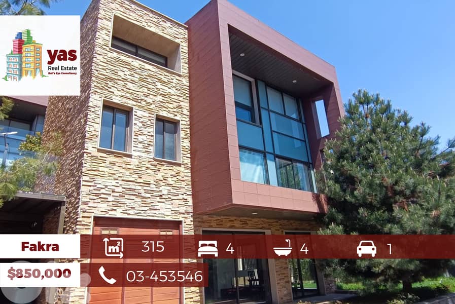 Fakra 315m2 | Triplex | furnished/Decorated | Luxury | View | PA | 0