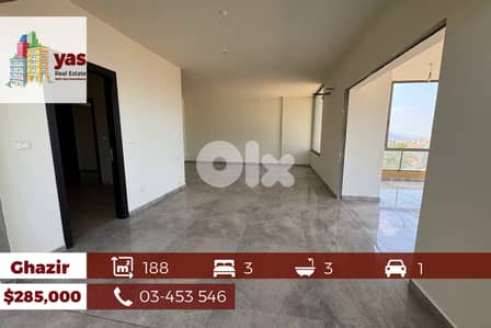 Ghazir 188m2 | New | Sea View | Prime Location | Calm  Area | CL