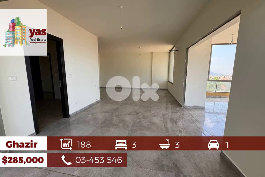 Ghazir 188m2 | New | Sea View | Prime Location | Calm  Area | CL 0